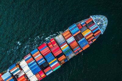 Ship carrying goods
